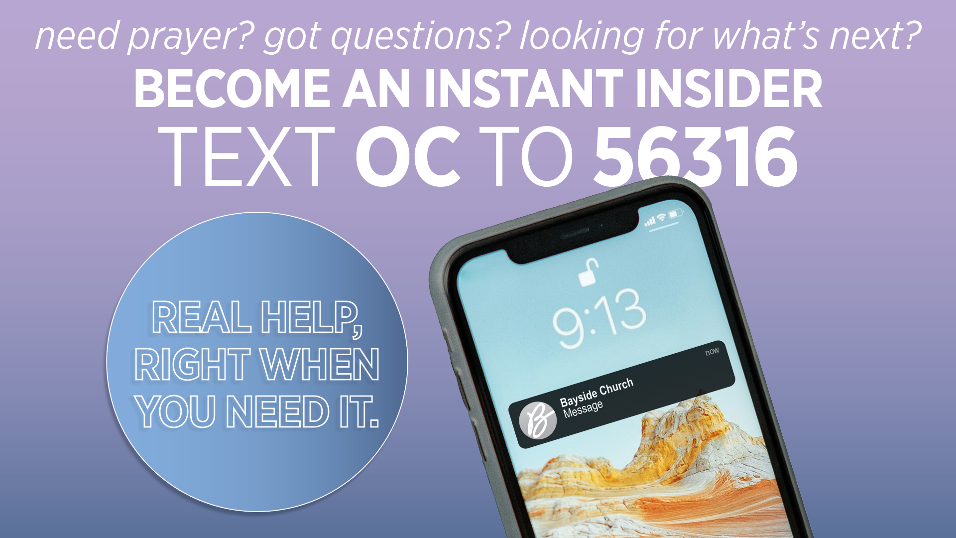 Text OC to 56316